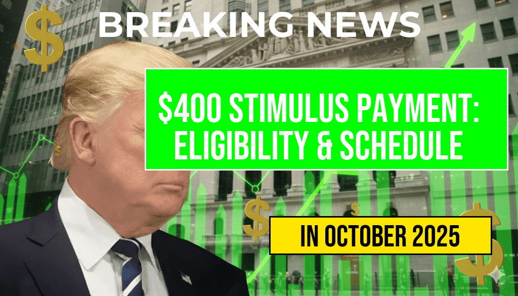$400 Stimulus Payment Available: Eligibility Requirements and Complete Payment Schedule
