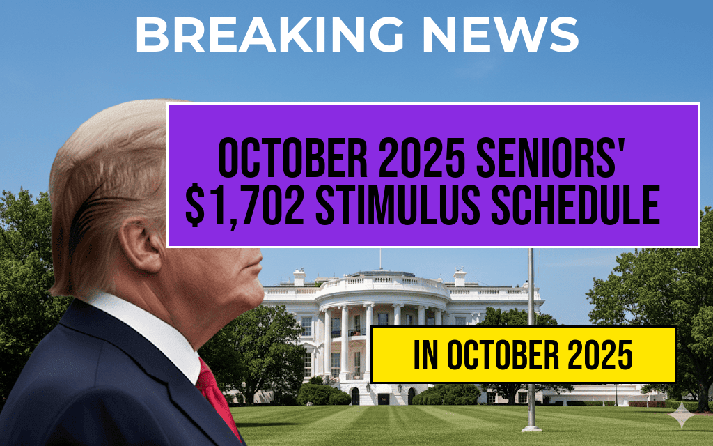 Comprehensive Schedule for $1,702 Stimulus Payments to Seniors in October 2025