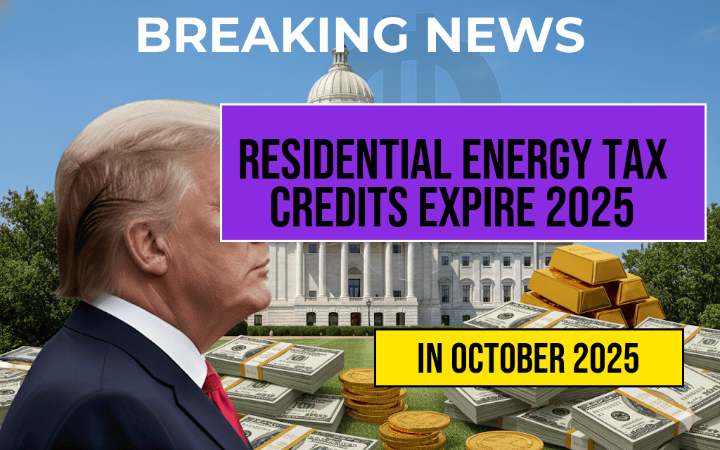 Residential Energy Tax Credits Set to Expire After 2025: Goodbye to Green Energy Benefits.